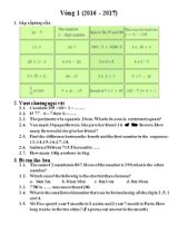 Đề thi Violympic Tiếng anh lớp 4 vòng 1 - Năm học 2016-2017